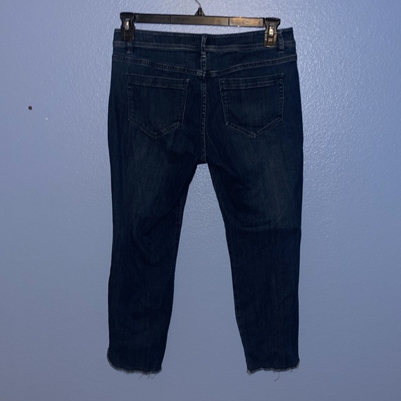 J Jill denim slim ankle size 6P - raw edge hem. K - Picture 5 of 5